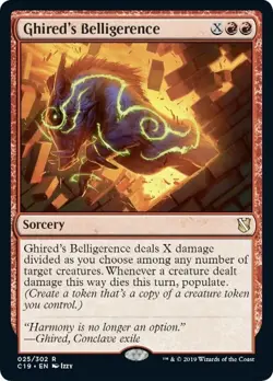 MTG - Ghired's Belligerence - Commander 2019 - NM, English Magic FLAT RATE SHIP - Image 1