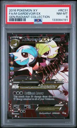 2016 POKEMON XY GENERATIONS RADIANT COLL #RC31 FULL ART/M GARDEVOIR EX PSA 8 - Image 1