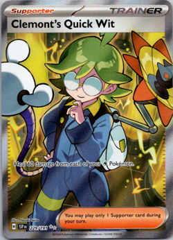 Clemont's Quick Wit - 229/191 - Pokemon Surging Sparks Full Art Rare NM - Image 1