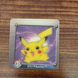 Pokemon Action Flipz - Series One - Artbox - 3D - S-1 - #25 Pikachu - Image 1