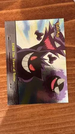 1999 Topps Pokemon #EP22 The Tower of Terror Holo Foil Blue Logo Haunter+Gengar - Image 1