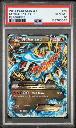 2014 POKEMON XY FLASHFIRE #69 M CHARIZARD EX PSA 10 - Image 1
