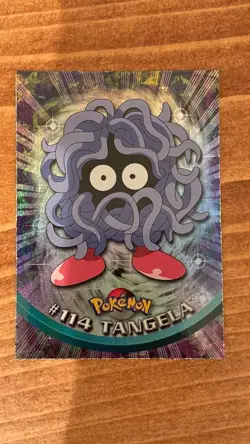 1999 Topps Pokemon #114 Tangela Holo Foil Blue Logo - Image 1