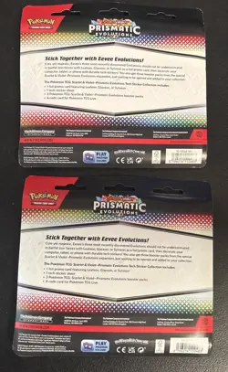 Pokemon TCG Scarlet Violet Prismatic Evolutions Tech Sticker Collection Lot Of 2 - Image 2