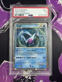 PR 2011 Pokemon Call of Legends SHINY Lugia Holo Foil Rare SL7 PSA 3 - Image 1