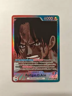 ONE PIECE TCG - Portgas.D.Ace OP13-002 Leader (Alternate Art) - Image 1