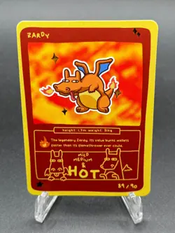 Pokedoodles Zardy 89/90 - Rare Card - Pokemon Charizard Fan Art - Image 2