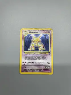 Pokemon Card Alakazam 1/130 Base Set 2 Holo Rare WOTC Played - Image 1