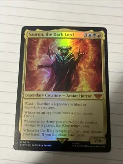 MTG Lord of the Rings - Mythic, FOIL Card #M0224 - Sauron, the Dark Lord - NM - Image 1