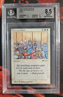 Arabian Nights - Army of Allah - Dark - MTG - BGS 8.5 NM-MT+ - Image 1