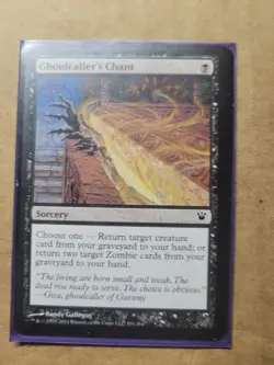 4 x MTG Magic the Gathering Ghoulcaller's Chant (101/300) Innistrad LP Playset - Image 1