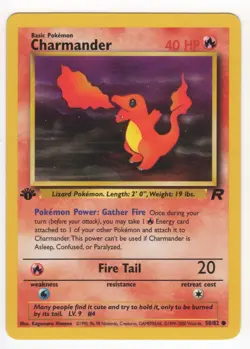 Pokemon - Charmander 50/82 Team Rocket Regular - 1st Edition! - Image 1