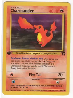 Pokemon - Charmander 50/82 Team Rocket Regular - 1st Edition! - Image 1
