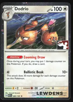 Dodrio - Play! Series Prize Pack Promo - 085/165 - 151 - Cosmos Holo - Pokemon 3 - Image 1