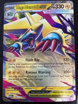 Pokemon TCG-2025 Mega Manectric ex 050/132-Mega Evolution Holo-DOUBLE RARE - Image 1