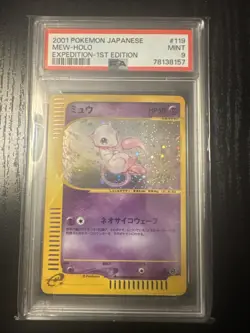 2001 POKEMON JAPANESE EXPEDITION 1ST EDITION #119 MEW-HOLO PSA 9 - Image 1