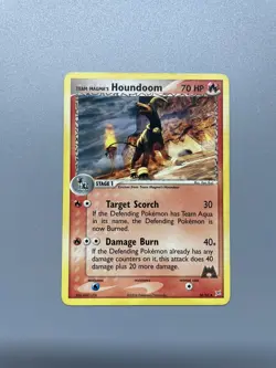 Pokemon TCG Team Magma's Houndoom 34/95 Team Magma Vs Team Aqua Non-Holo LP - Image 1