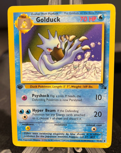 Pokemon 1st Edition GOLDUCK Fossil 35/62 1999 WOTC - Image 1
