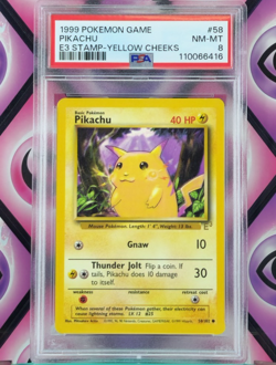 Pokemon Pikachu E3 Stamp Yellow Cheeks PSA 8 NM-MT Ships Fast!!! - Image 1