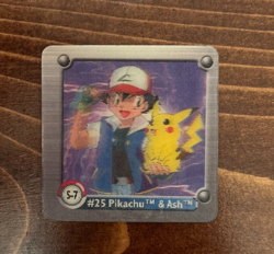 Pokemon Action Flipz - Series One - Artbox - 3D - S-7 - #25 Pikachu & Ash - Image 1