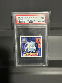 1997 GENGAR AMADA POKEMON JAPANESE STICKER COLLECTION KAI #297 PSA 9 - Image 1