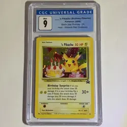 Birthday Pikachu Holo Mail Giveaway CGC 9 WOTC 2000 Pokemon Black Star Promo #24 - Image 5