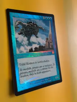 Tidal Kraken. Creature monster Mercadian Masques FOIL MTG card. Old Vintage. - Image 4