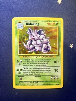 Pokemon TCG Nidoking Base Set Holo Unlimited Rare Card 11/102 - Image 1