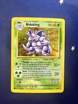 Pokemon TCG Nidoking Base Set Holo Unlimited Rare Card 11/102 - Image 2