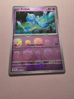 Pokemon Frillish Card 044/086 Masterball English White Flare, NM Condition - Image 1