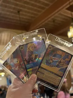 Disney Lorcana Stitch Rapunzel Donald Duck EPCOT Promo Cards - Image 1