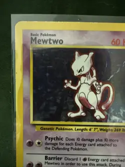 Pokemon TCG Mewtwo Holo Rare Card Base Set 10/102 - Image 3