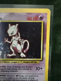 Pokemon TCG Mewtwo Holo Rare Card Base Set 10/102 - Image 4
