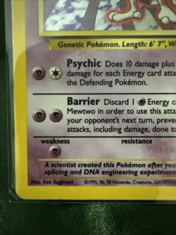 Pokemon TCG Mewtwo Holo Rare Card Base Set 10/102 - Image 5