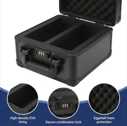 Graded Card Storage Box Sports Trading Slab Case w/ Combination Lock Top Loaders - Image 3