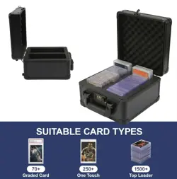 Graded Card Storage Box Sports Trading Slab Case w/ Combination Lock Top Loaders - Image 4