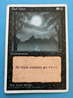 Bad Moon - English 4th Edition MTG Magic the Gathering - MP - Image 1