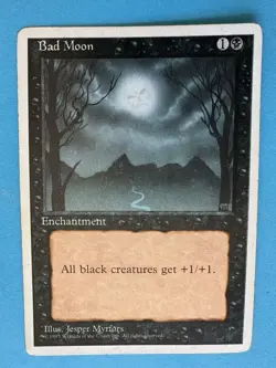 Bad Moon - English 4th Edition MTG Magic the Gathering - MP - Image 3
