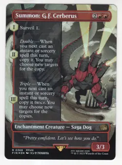 MTG Final Fantasy Foil Rare #0368 Summon G.F. Cerberus - Image 1