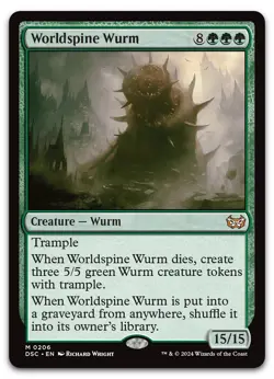 Worldspine Wurm #206 (NM) Duskmourn DSC Magic MTG - Image 1