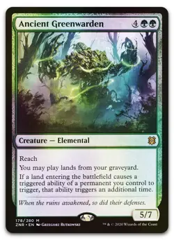 Ancient Greenwarden #178 (Foil) (NM) Zendikar Rising ZNR Magic MTG - Image 1