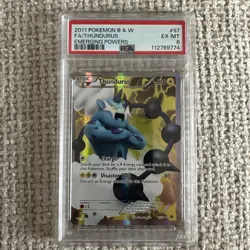 Pokemon PSA 6 B&W Emerging Powers Full Art Thundurus 97/98 - Image 1
