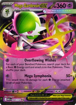 Pokemon TCG Mega Gardevoir ex 060/132 Me01: Mega Evolution Holo VLP - Image 1