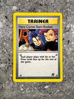 Pokemon TCG Here Comes Team Rocket! 15/82 Team Rocket Holo Rare * Holo Bleed * - Image 1