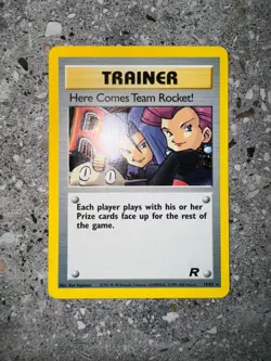 Pokemon TCG Here Comes Team Rocket! 15/82 Team Rocket Holo Rare * Holo Bleed * - Image 3