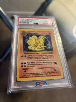 1999 Pokemon Ninetales Shadowless Base Set Holo 12/102 PSA 8 - Image 3