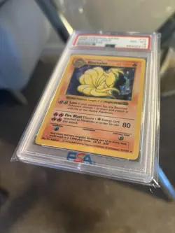 1999 Pokemon Ninetales Shadowless Base Set Holo 12/102 PSA 8 - Image 4
