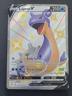 Lapras V SV110/SV122 Shiny Ultra Rare Shining Fates Pokemon TCG - Image 1