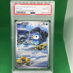 PSA 10 2025 POKEMON PFL EN-PHANTASMAL FLAMES #098 PIPLUP ILLUSTRATION RARE - Image 1