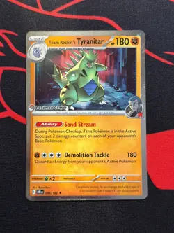 Team Rocket's Tyranitar 096/182 Pokemon Center Stamped Promo Pokemon TCG - Image 1
